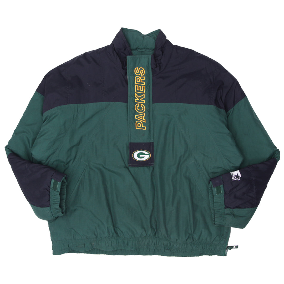 Vintage Starter Green Bay Packers 1/2 Zip Insulated Jacket - Fashion Rerun Vintage Migration_Jacket