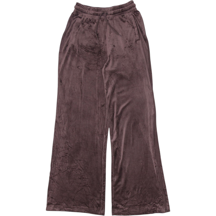 Y2K Womens Aeropostale Pants Brown Velour Wide Leg Size XS