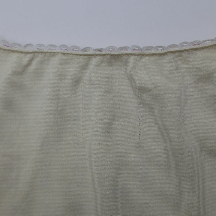 Y2K Ladies Lace Trim Cute Patterned Crop Top Size M | Migration_Y2K Tops - Back View | Fashion Rerun