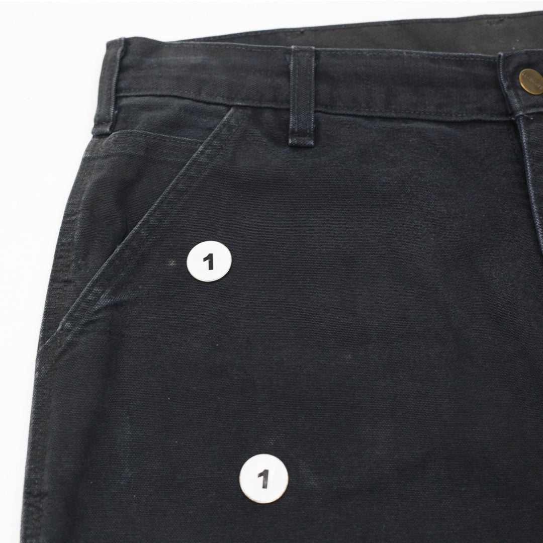 Mens 2014 Carhartt B11 BLK Carpenter Pants Canvas Dungarees Loose 36x32