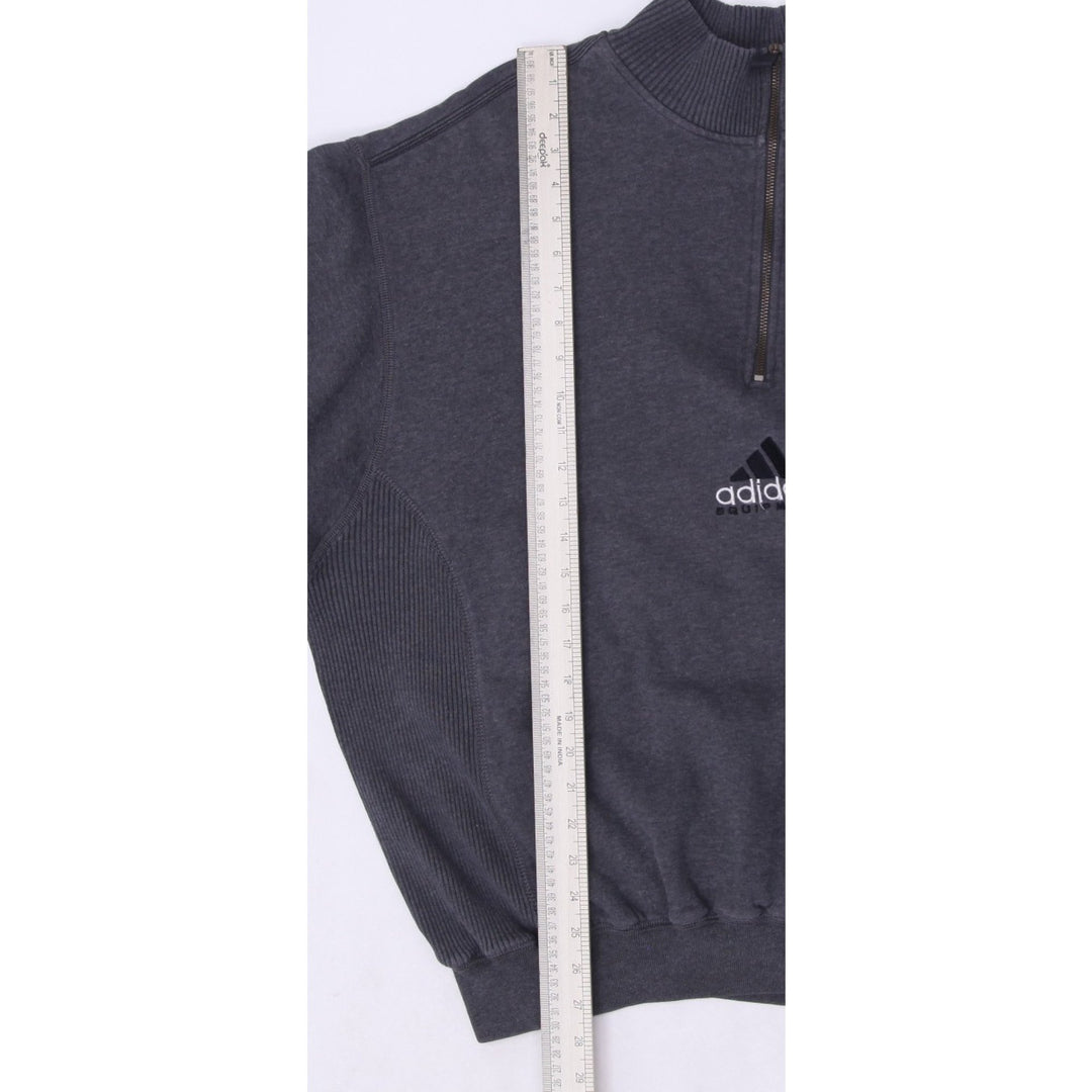 Vintage Mens Adidas Equipment Sweatshirt Gray 1/4 Zip Logo Cotton Blend Size L | Migration_Sweatshirt - View | Fashion Rerun