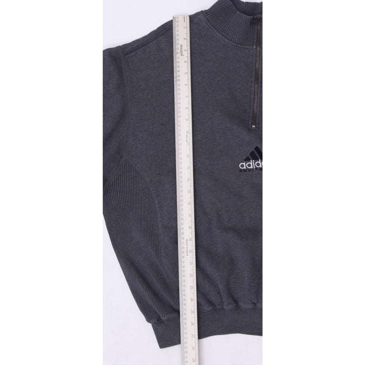 Vintage Mens Adidas Equipment Sweatshirt Gray 1/4 Zip Logo Cotton Blend Size L | Migration_Sweatshirt - View | Fashion Rerun