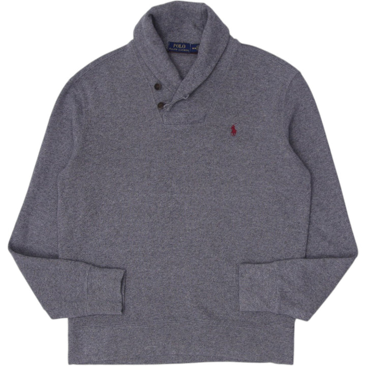 Mens Polo Ralph Lauren Sweater Gray Knit Shawl Collar M | Migration_Knitwear & Sweaters RL Collection | Fashion Rerun