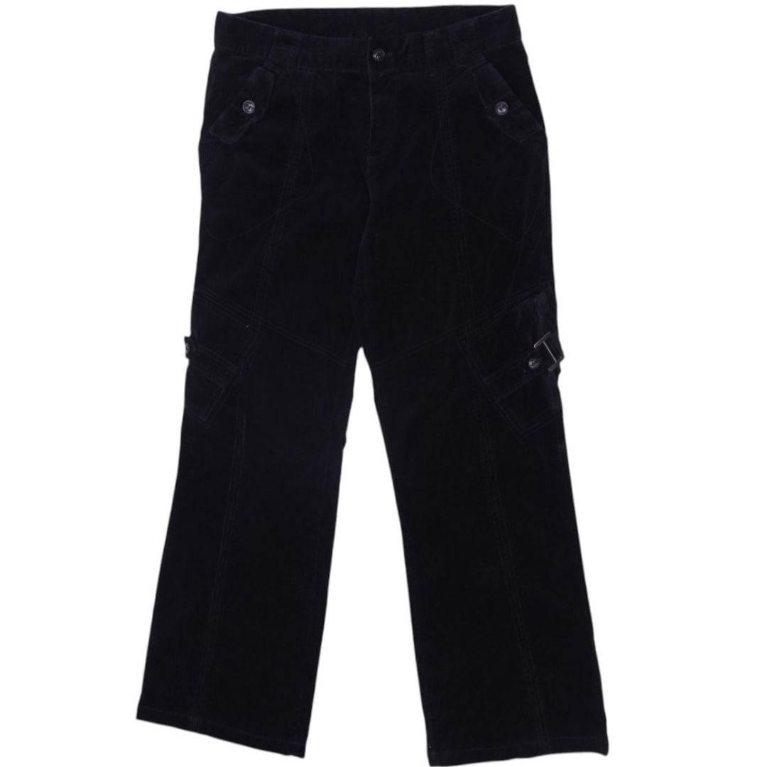 Y2K Mens Corduroy Workwear Black Cargo Pants Size 42 | Migration_Jeans & Pants | Fashion Rerun