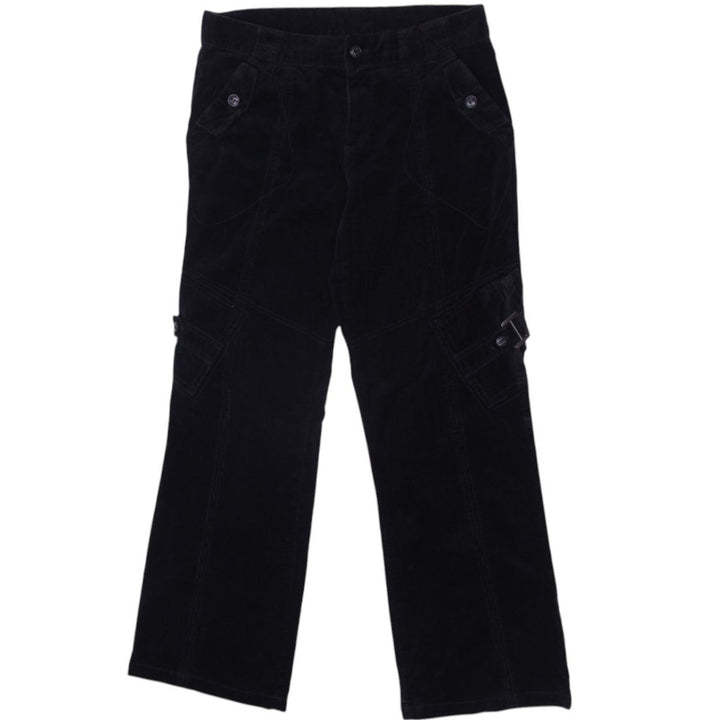 Y2K Mens Corduroy Workwear Black Cargo Pants Size 42 | Migration_Jeans & Pants | Fashion Rerun