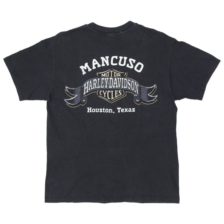 1998 Vintage Harley Davidson Mancuso Texas T-Shirt Black L
