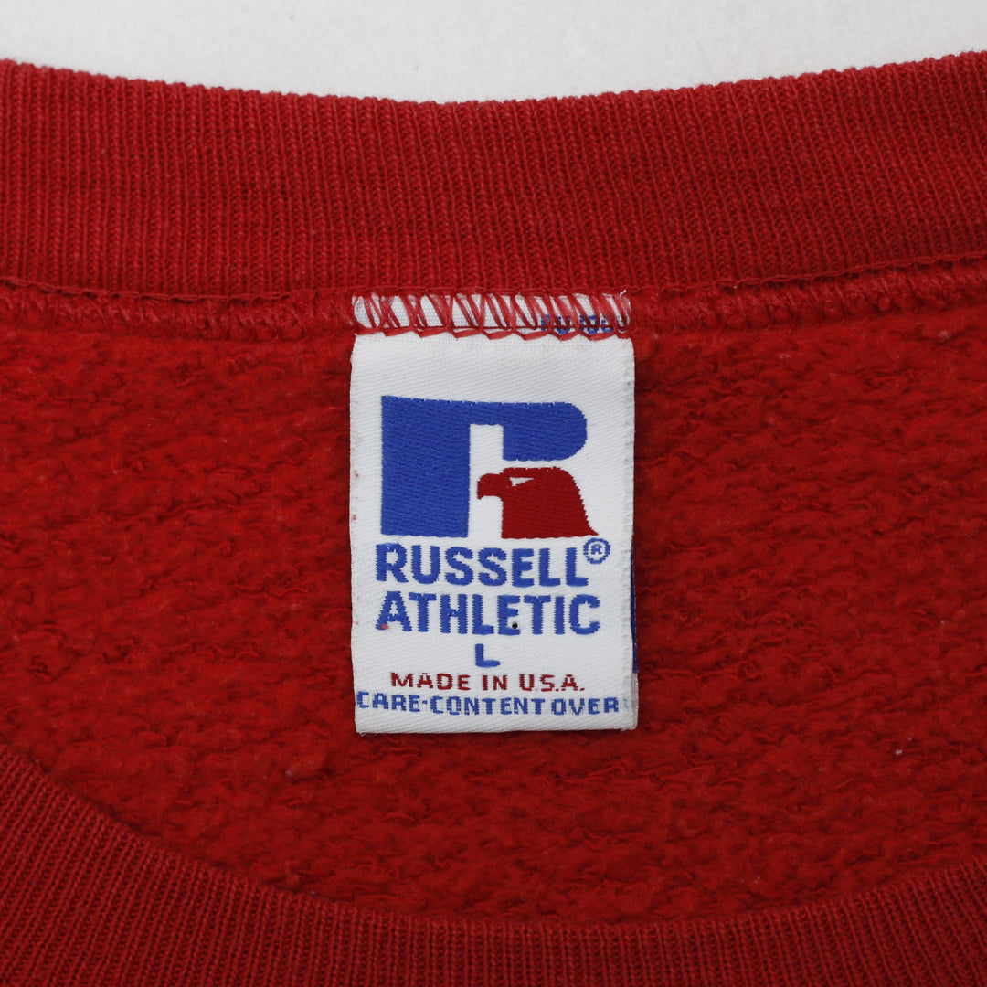 Vintage 90s Russell Athletic Graphic Sweatshirt Size L | Migration_Sweatshirts - Back View | Fashion Rerun