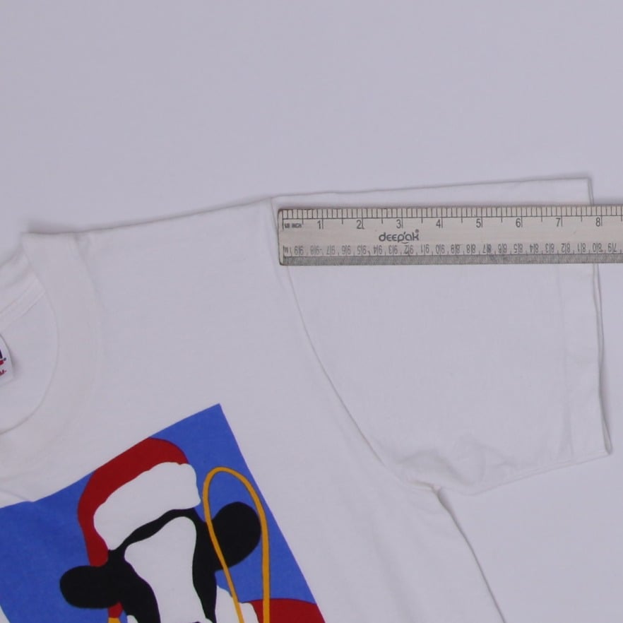Vintage Mens Anvil Santa Cow Graphic Crew Neck S.Stitch T-Shirt Size M