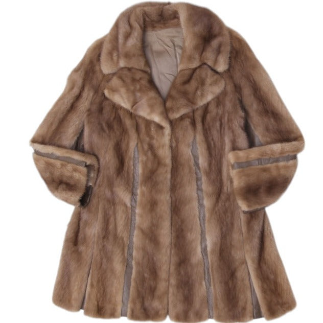 Mid-Century Vintage Shushan’s Custom Honey-Blonde Mink Fur Coat