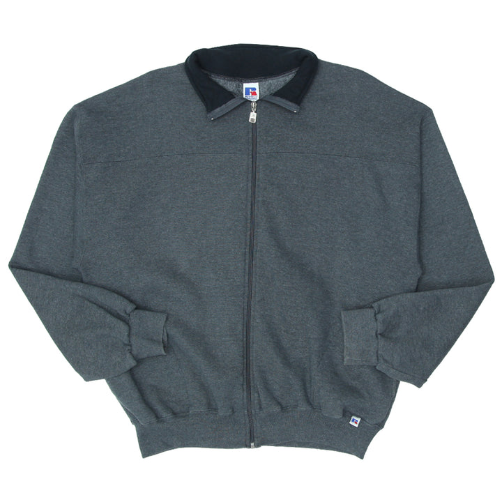 Vintage Russell Athletic Full Zip Sweatshirt Size XL Gray - Fashion Rerun Vintage Migration_Sweaters