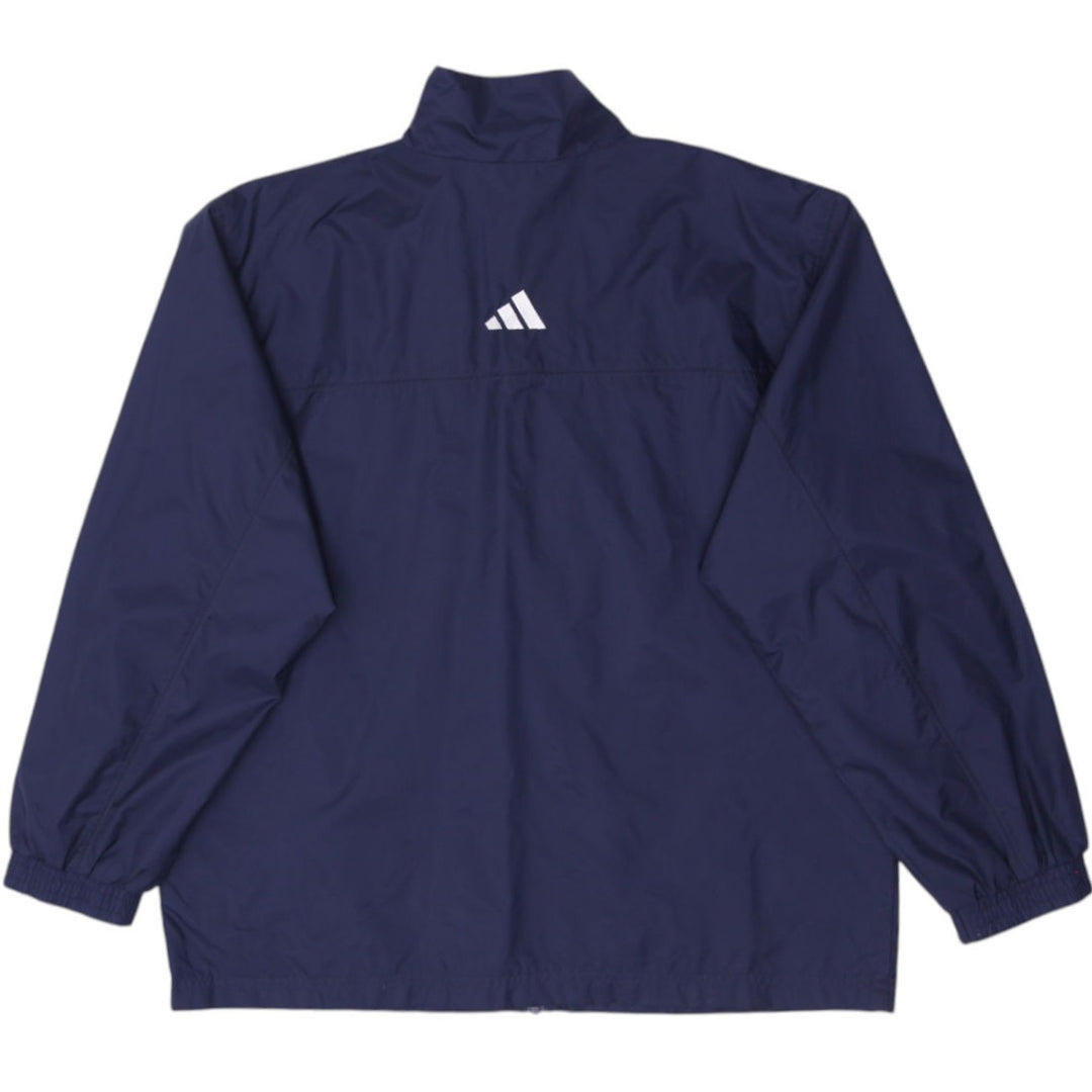 Vintage Mens Adidas Windbreaker Navy Full Zip Lightweight Sportswear L | Migration_Jackets - Side View | Fashion Rerun