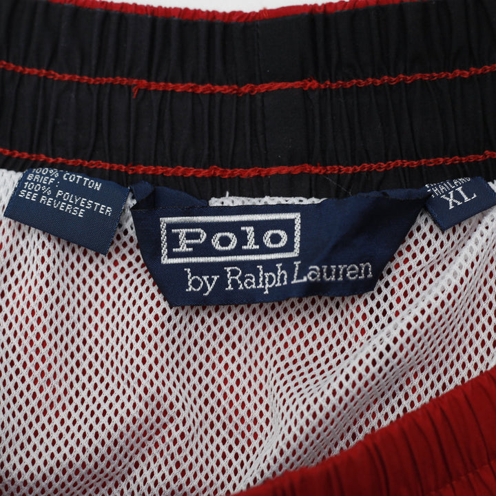 Mens Polo By Ralph Lauren Swim Trunks Size XL Red Classic Mesh Lined