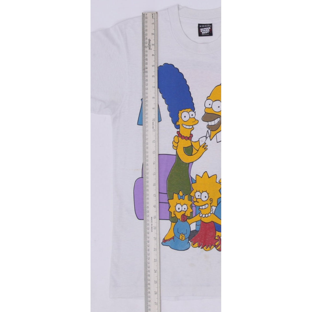 Vintage 1990 The Simpsons Family Portrait T-Shirt Single Stitch Made In USA M | Migration_T-Shirts - View 11 | Fashion Rerun
