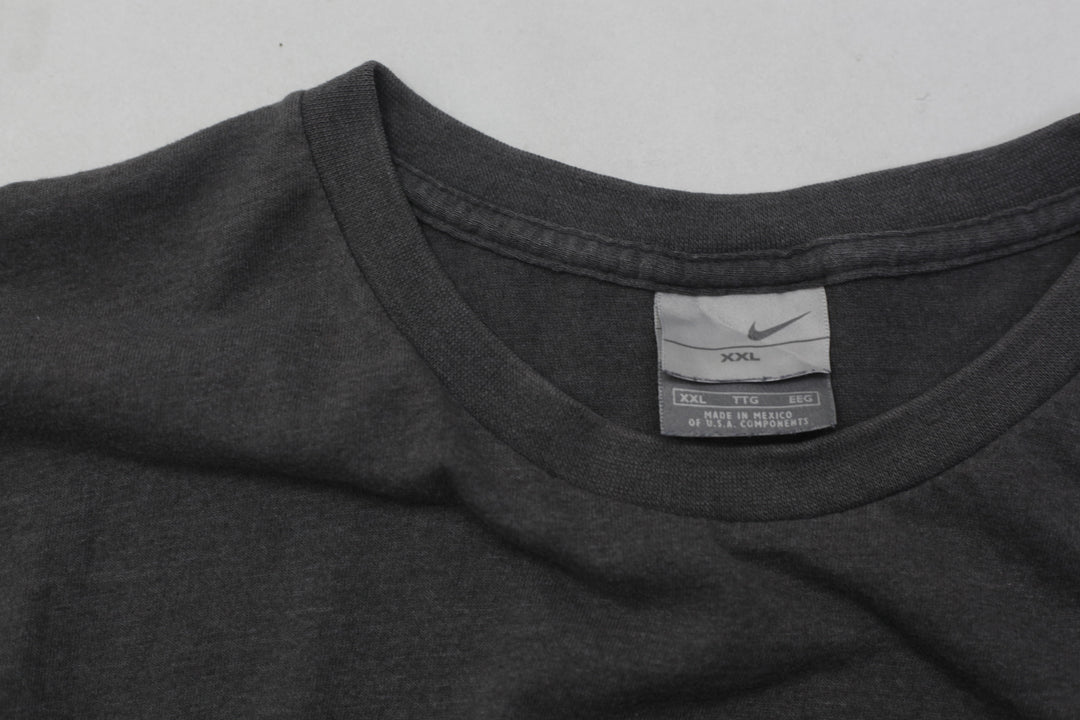 Rework Nike Black Fire Patchwork Mens T-Shirt PR256