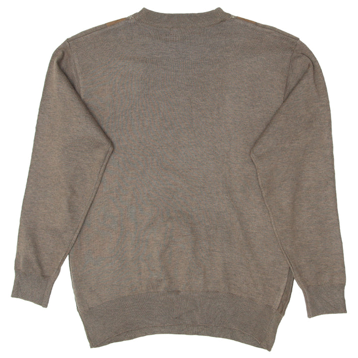 Vintage Sergio Louis Italian Knit Sweater Geometric Textured Panels Earth Tones Size L - Fashion Rerun Vintage Migration_Sweaters