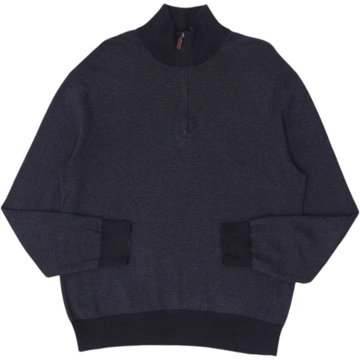 Mens Polo Ralph Lauren Quarter Zip Pima Cotton Sweater Size L