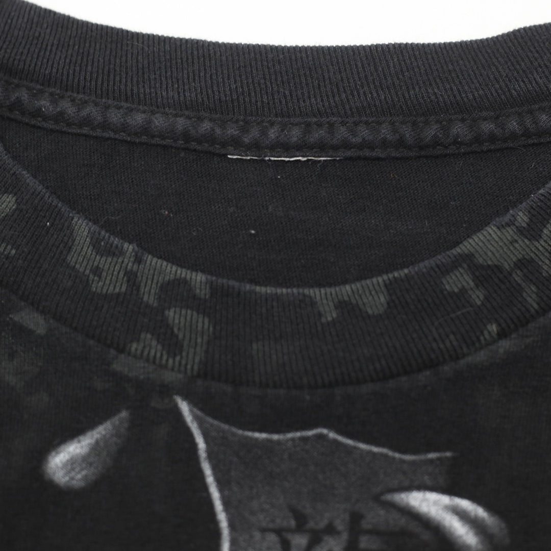 Vintage Dragon vs Tiger Yin Yang Graphic Black T-Shirt