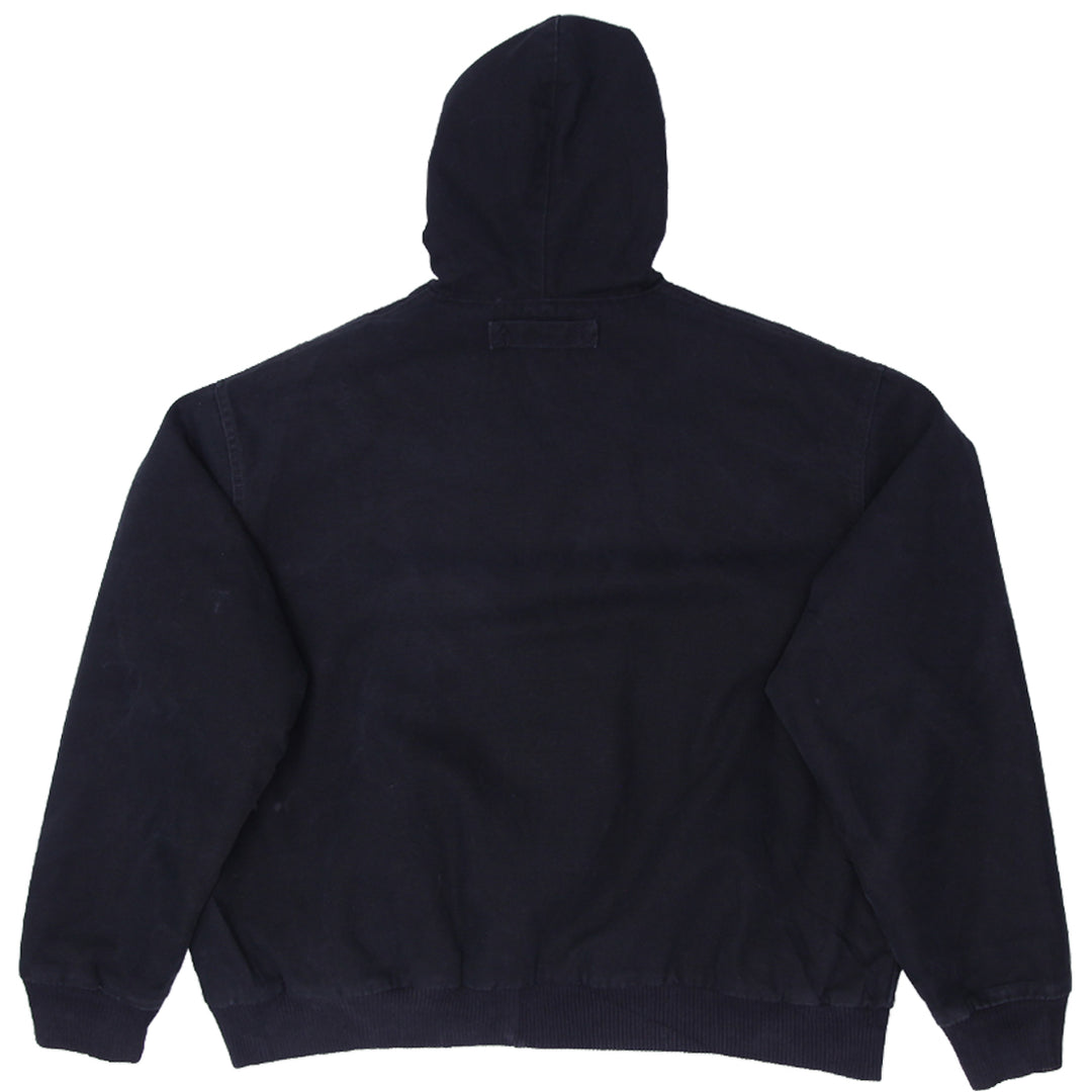 Mens Dickies Quilted Lined Full Zip Hooded Jacket Black - Fashion Rerun Vintage Migration_Jacket