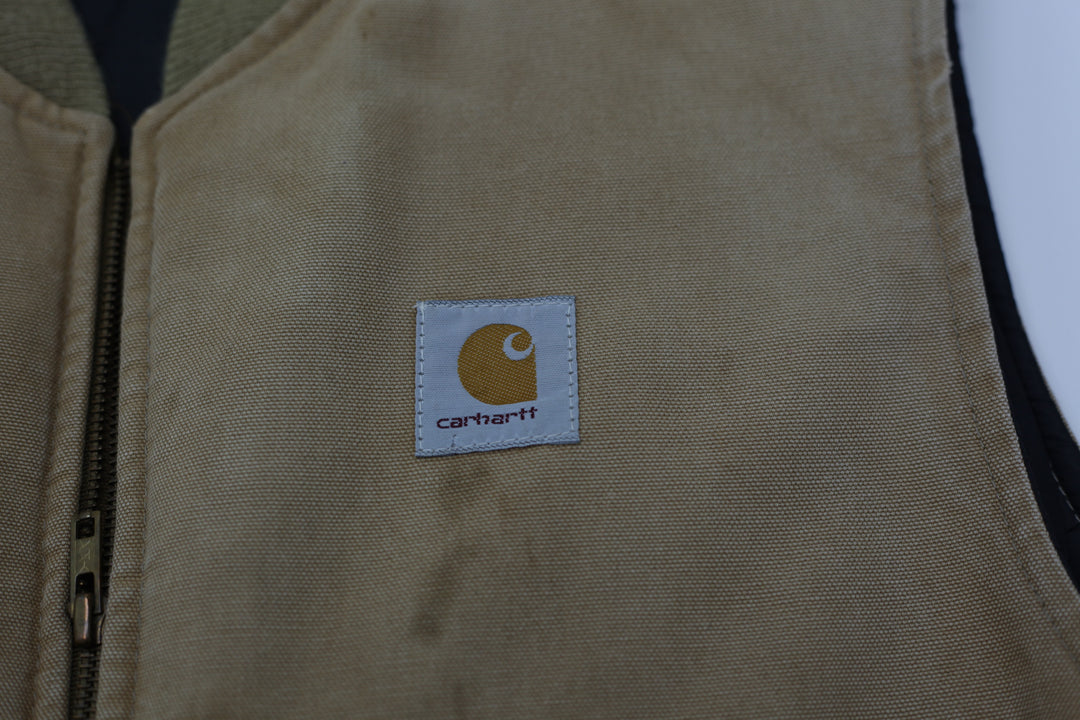 Vintage Carhartt V0186 Brown Quilted Lined Vest