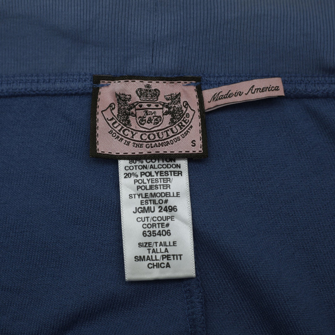 Y2K Ladies Juicy Couture Velour Rhinestone Crown Track Pants Size S Made in USA