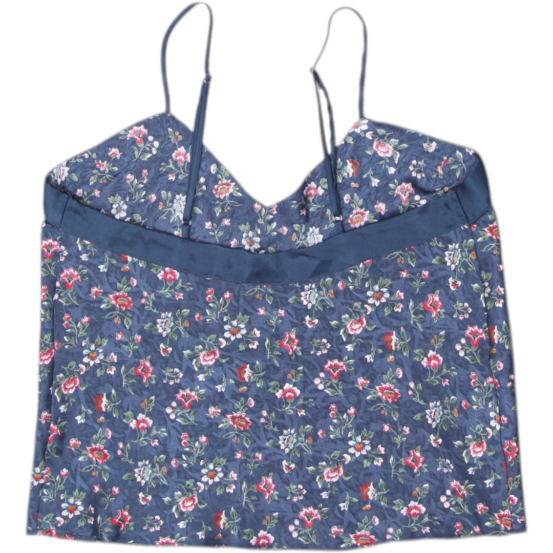 Y2K Ladies Cacique Floral Satin Cami Top Size S