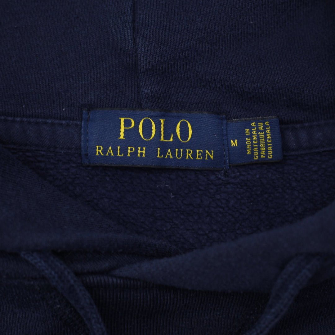 Mens Polo Ralph Lauren Navy Blue Bear Graphic Pullover Hoodie M
