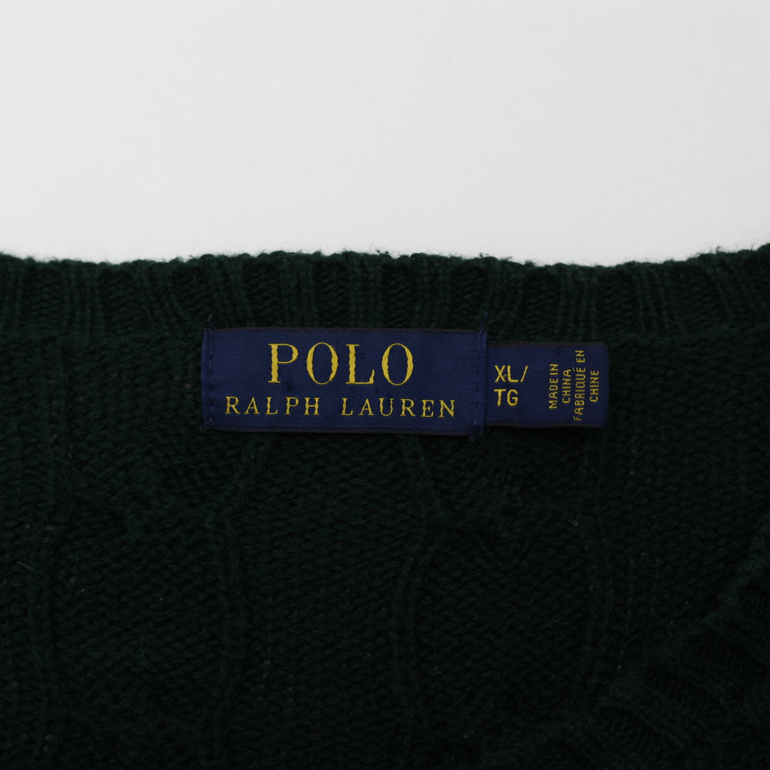 Ladies Polo Ralph Lauren Cable Knit Cotton Sweater Size XL