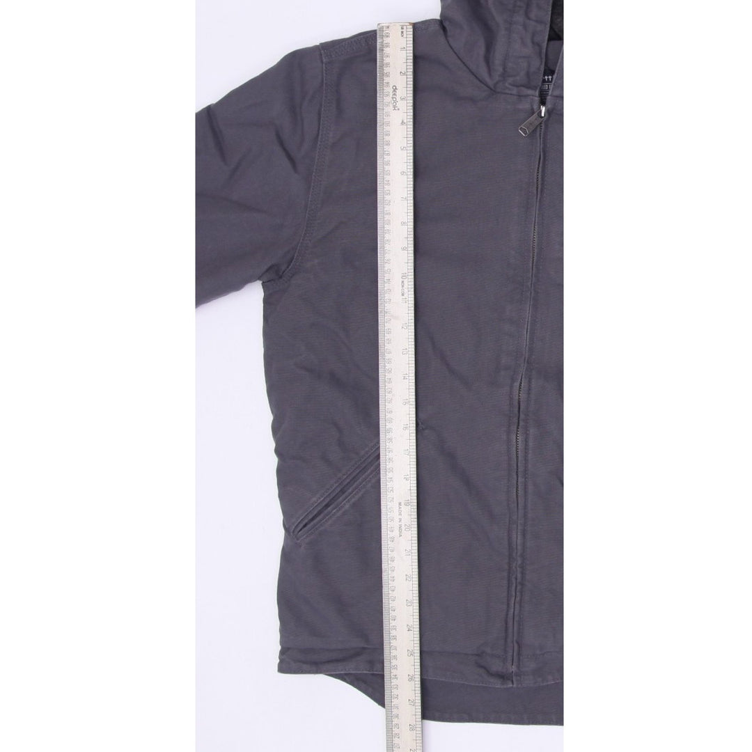 Mens Carhartt 104392-GVL Fleece Lined Relaxed Fit Zip Up Hooded Jacket