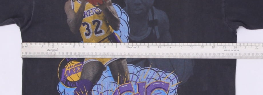 Vintage 90s Mens Salem L.A. Lakers Magic T-Shirt Made in USA Size XL | Migration_T-Shirts - View 7 | Fashion Rerun