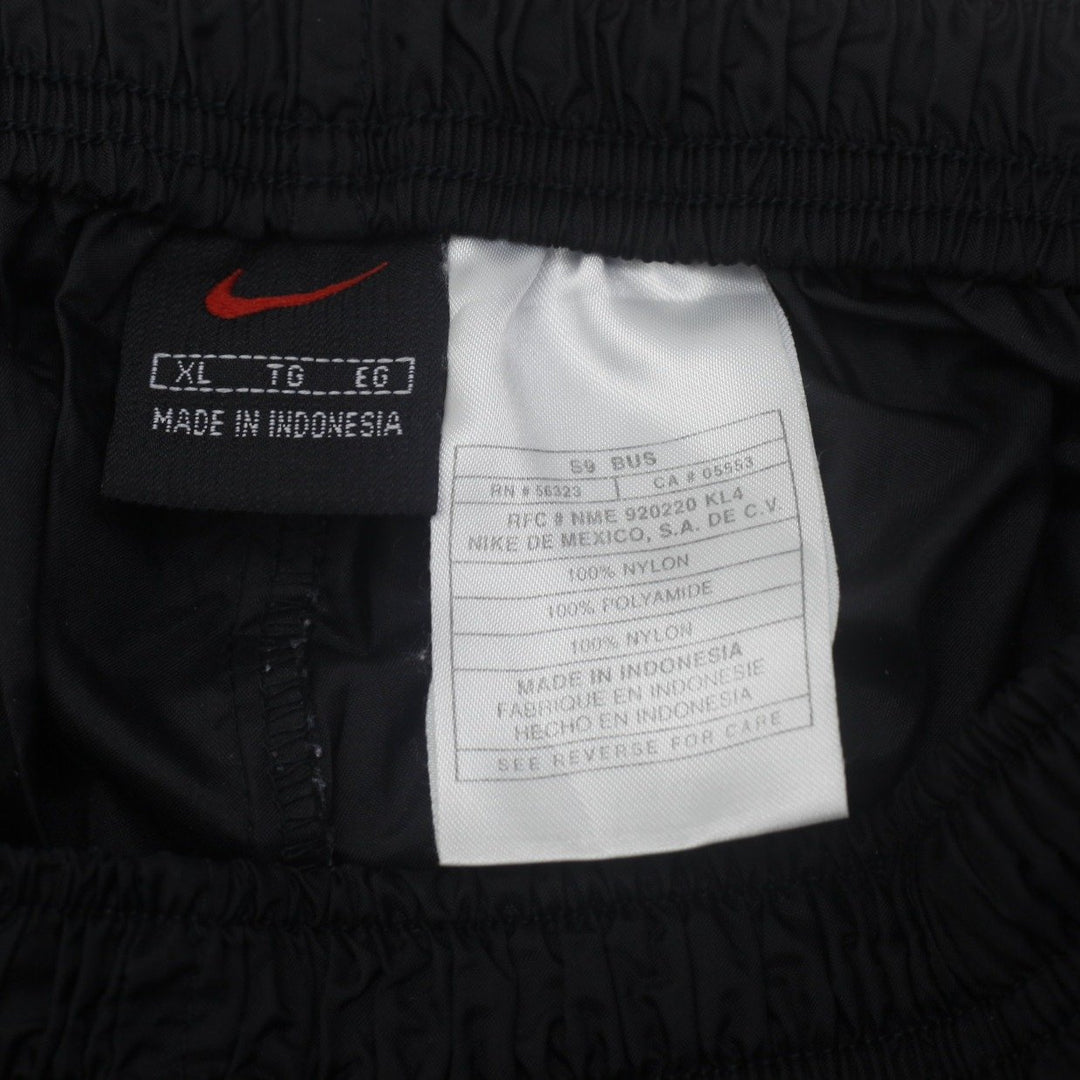Vintage Mens Nike Track Pants Black Nylon Athletic Both Side Zipper