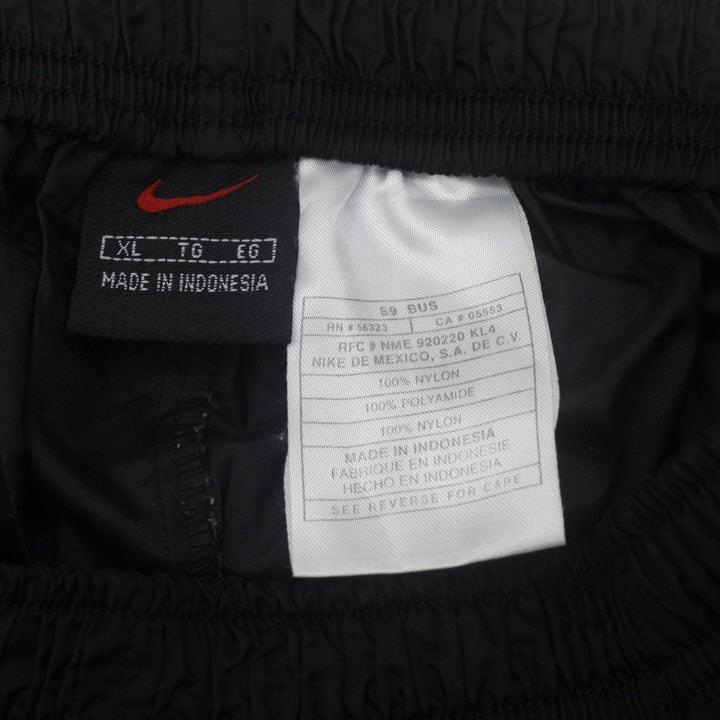 Vintage Mens Nike Track Pants Black Nylon Athletic Both Side Zipper