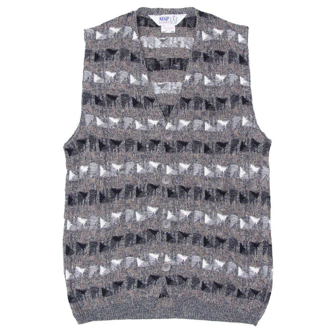 Vintage MSP Sport Knit Cardigan Sweater Vest - Fashion Rerun Vintage Migration_Sweaters