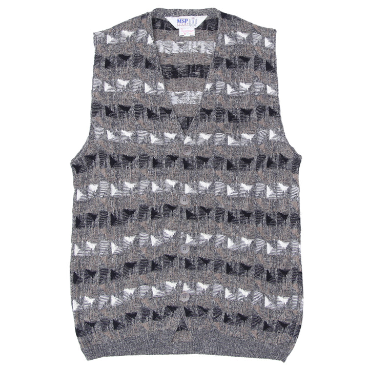 Vintage MSP Sport Knit Cardigan Sweater Vest - Fashion Rerun Vintage Migration_Sweaters