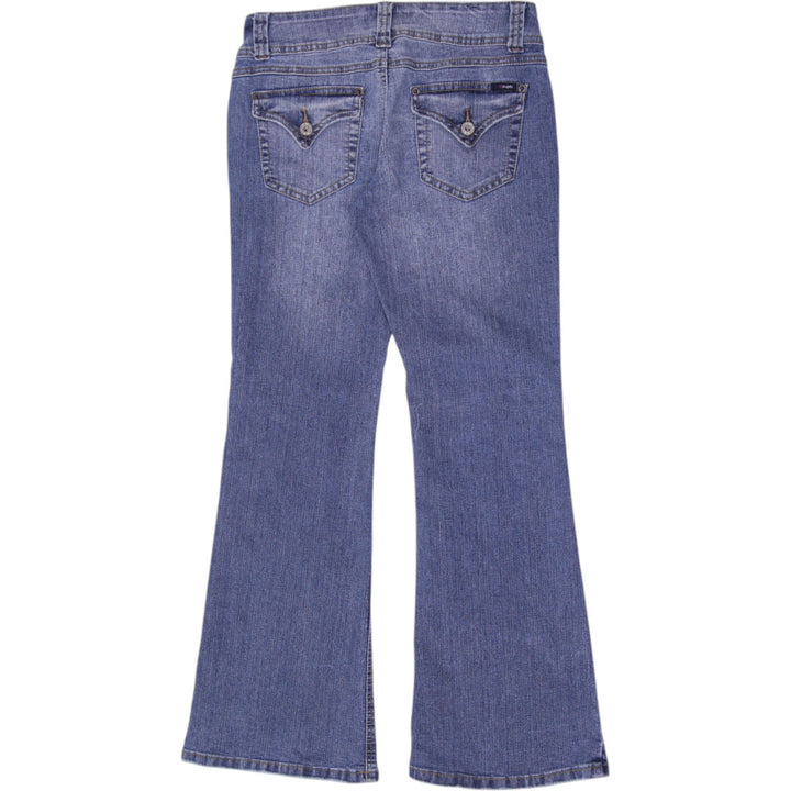 Y2K Ladies Angels Low Mid Rise Flared Leg Denim Jeans Size 9