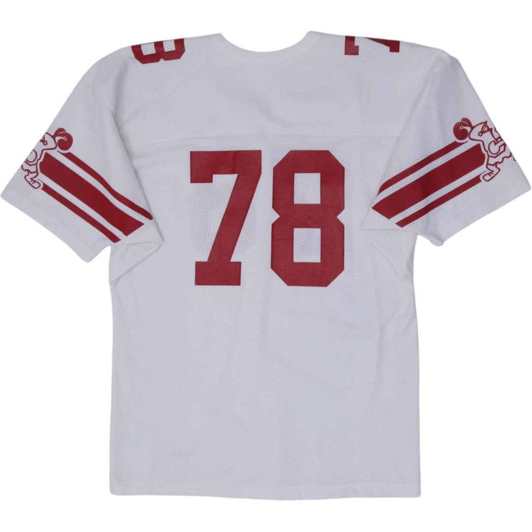 Vintage Mens Russell Athletic Jersey White Red Graphic American Football