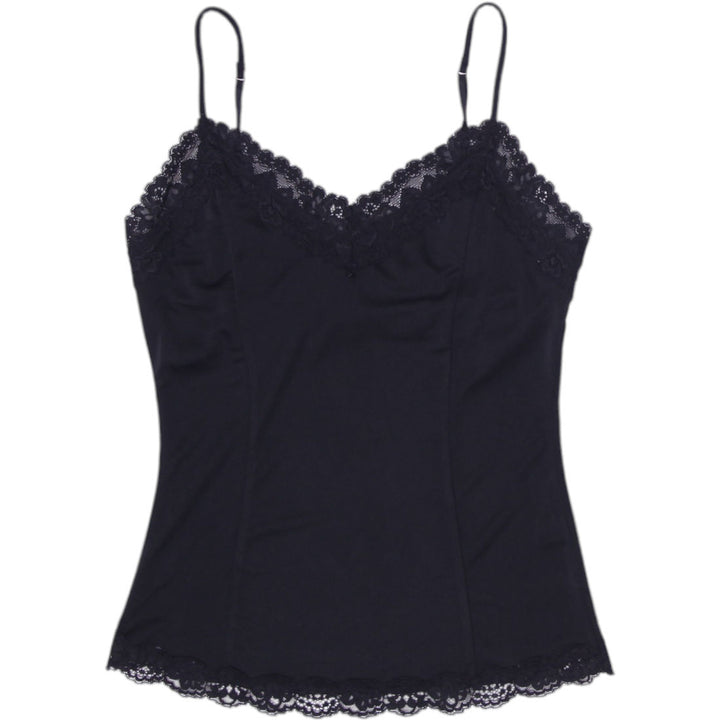 Y2K Ladies The Limited Camisole Black Lace Trim Stretchable Size S