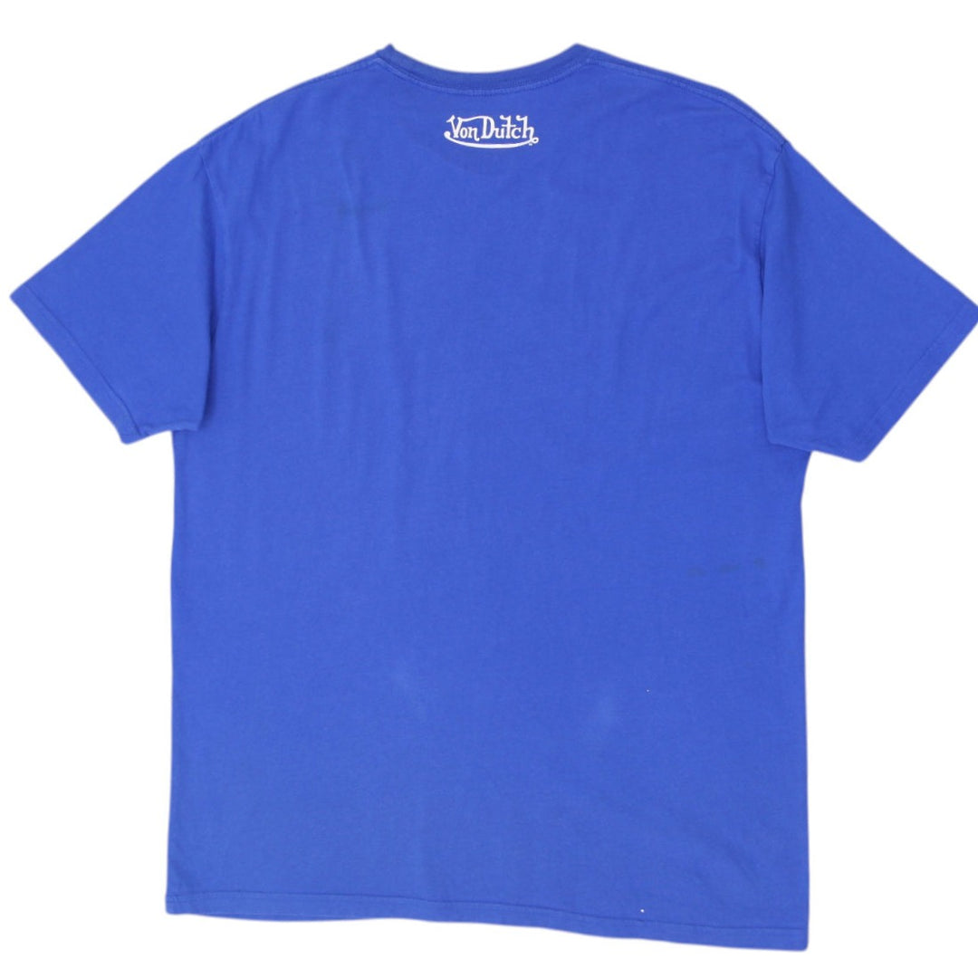 Mens Von Dutch California Blue Classic Spellout Logo Size XL