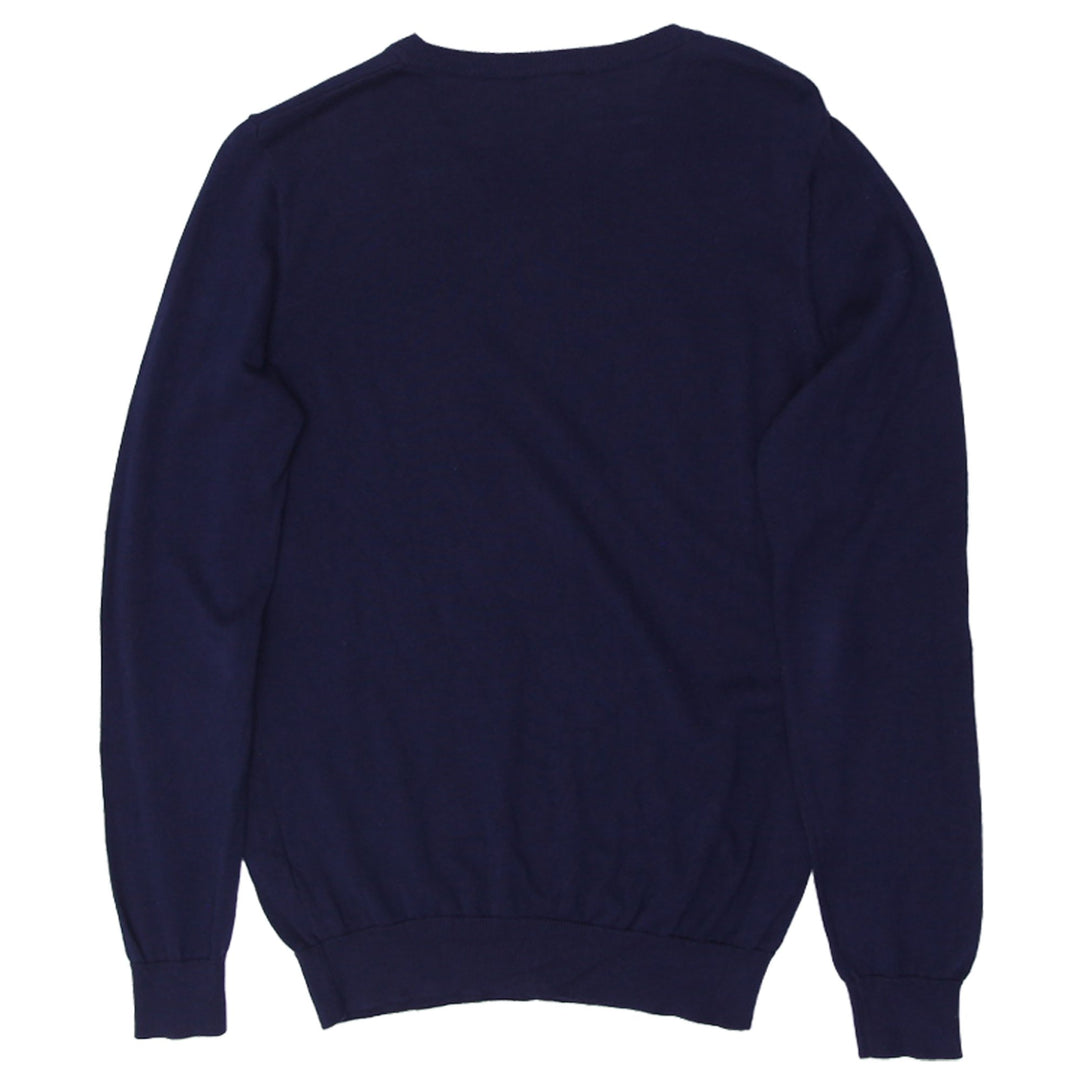 Mens Lacoste V-Neck Knitted Navy Sweater