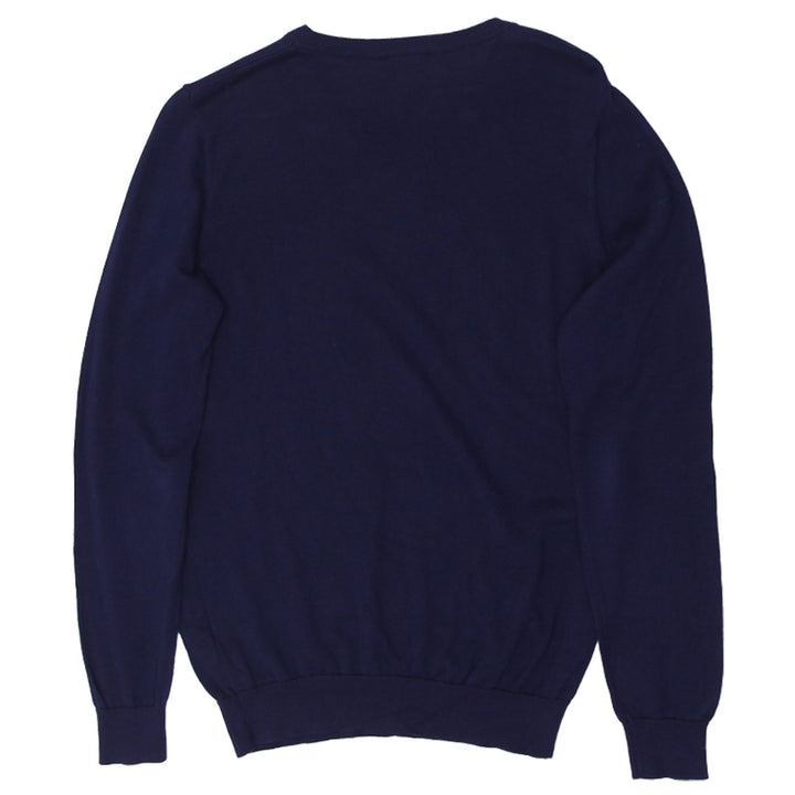 Mens Lacoste V-Neck Knitted Navy Sweater
