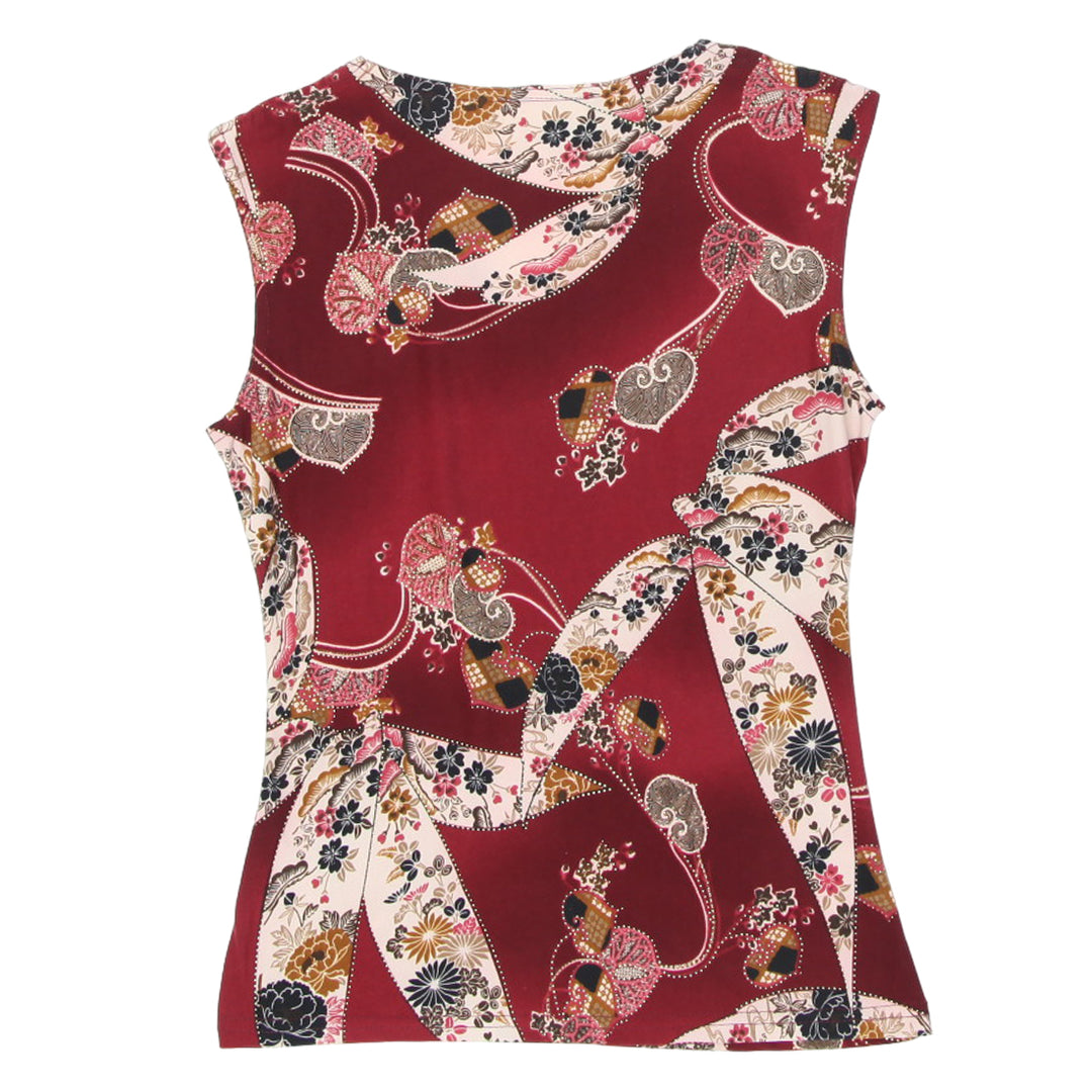 Y2K Sleeveless Floral Top