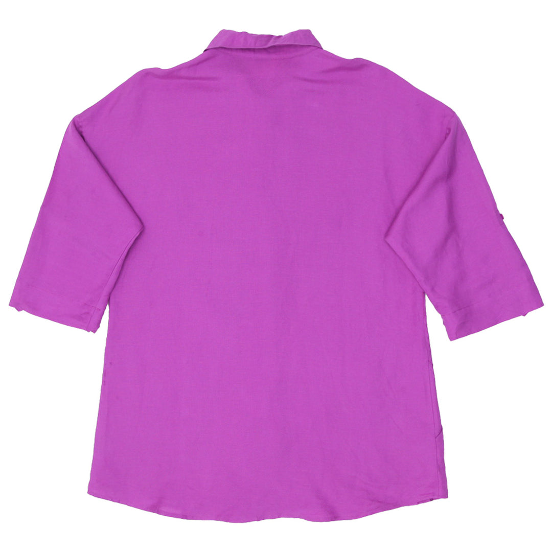 Ladies East 5TH Quarter Sleeve Purple Blouse