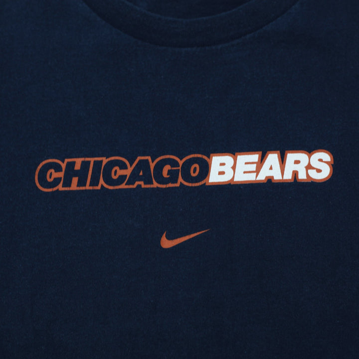 Vintage Mens Nike NFL Chicago Bears Center Swoosh T-Shirt Size XL