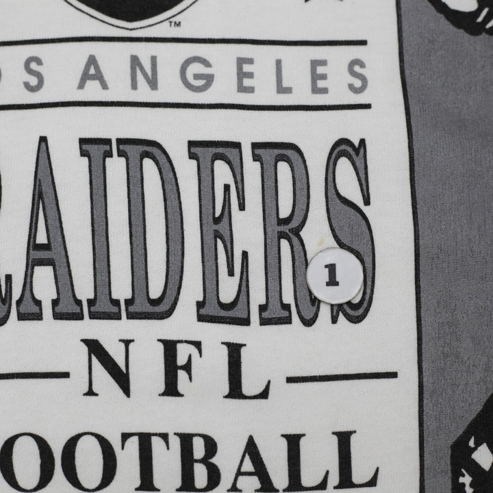 Vintage White Los Angeles Raiders NFL Long Sleeve T-Shirt L | Migration_T-Shirts - Detail View | Fashion Rerun