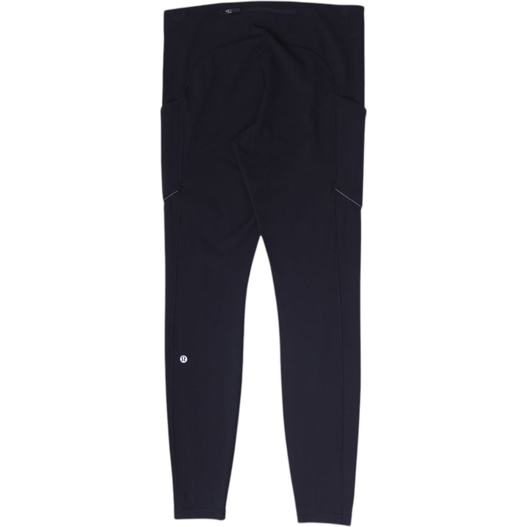 Ladies Lululemon Speed Up Tight Running Leggings Black Pockets Size 8