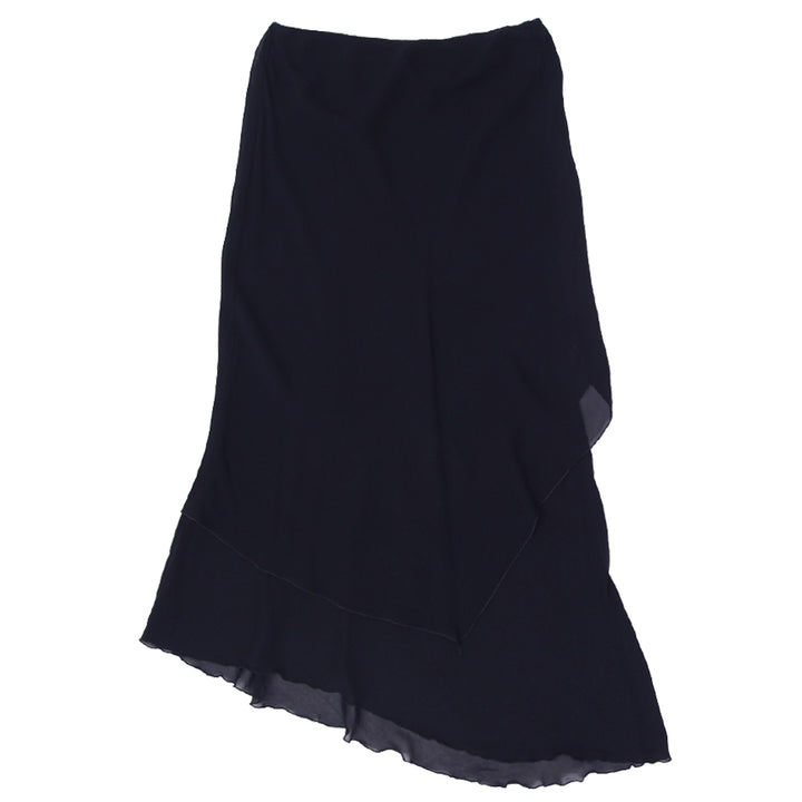 Y2K Ladies Jacque Black Chiffon Long Skirt