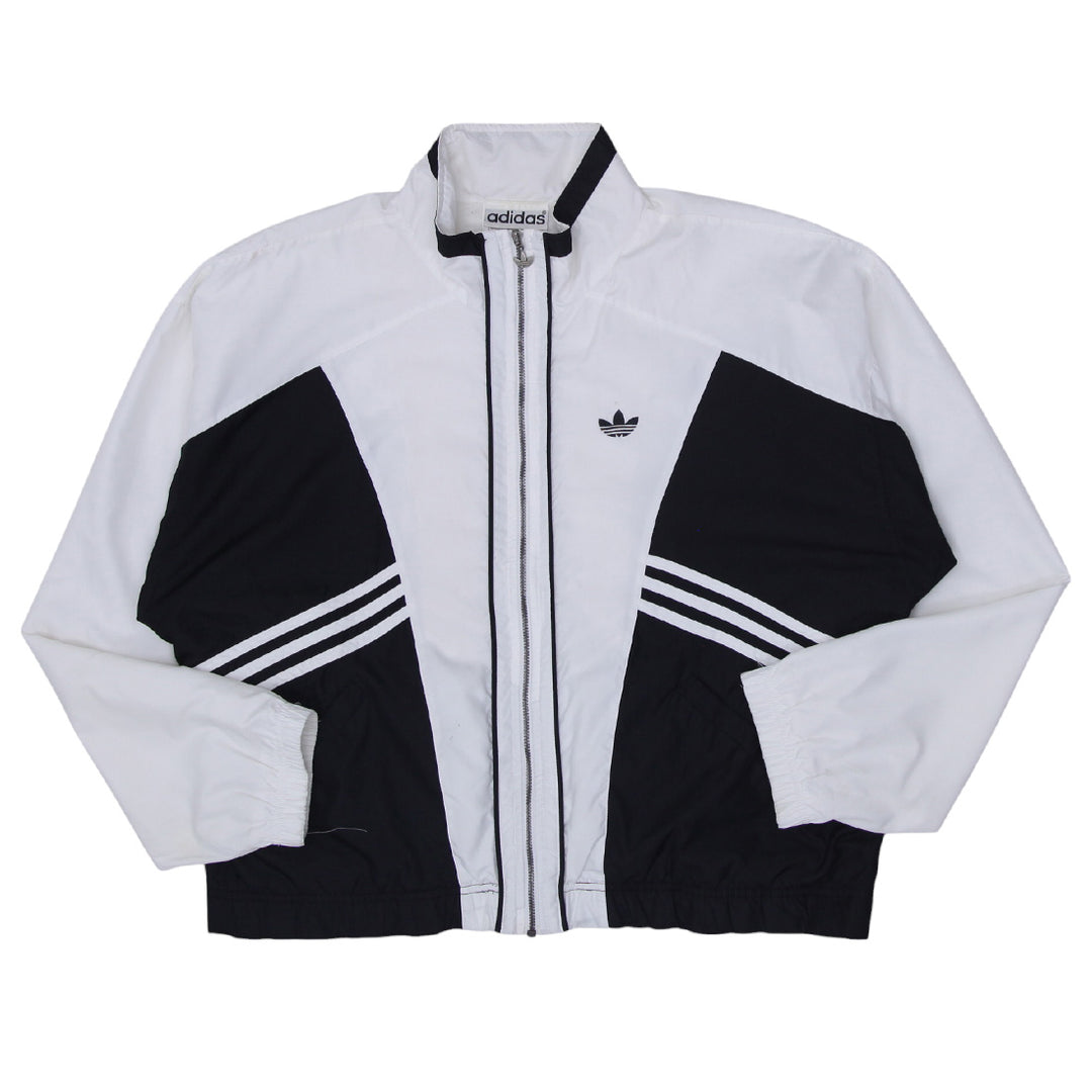 Shop Vintage Adidas Originals Full Zip Black White Windbreaker