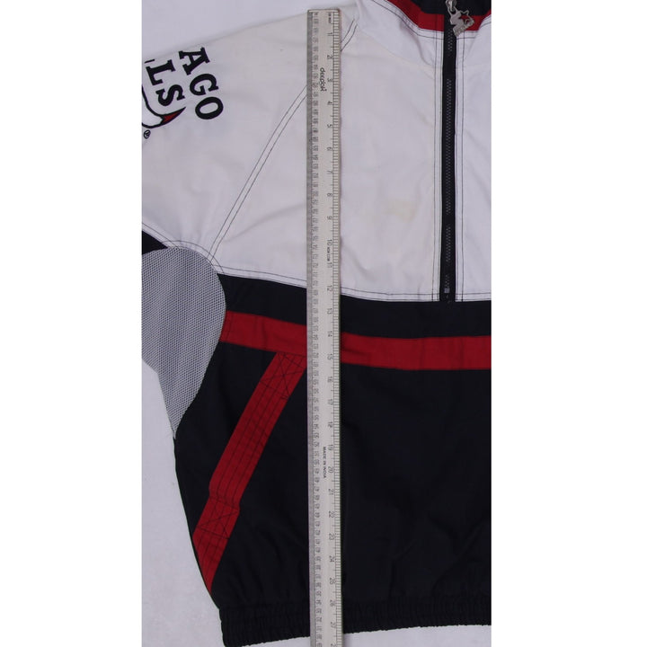 Vintage Mens Starter Chicago Bulls Jacket Black Red White Size L