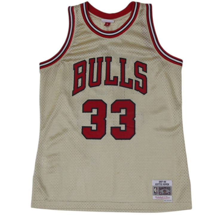 Vintage 1997-98 Chicago Bulls Scottie Pippen Mitchell & Ness Gold Jersey NBA Size XS | Migration_Jerseys | Fashion Rerun
