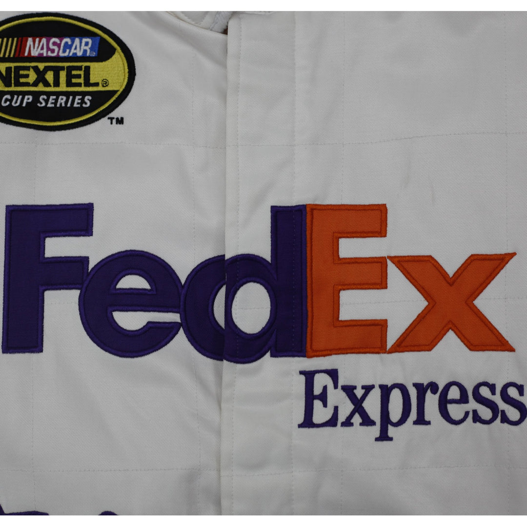 Vintage 00s Jeff Hamilton Joe Gibbs FedEX Splash Style Racing Jacket Size L | Migration_Jackets - Detail View | Fashion Rerun