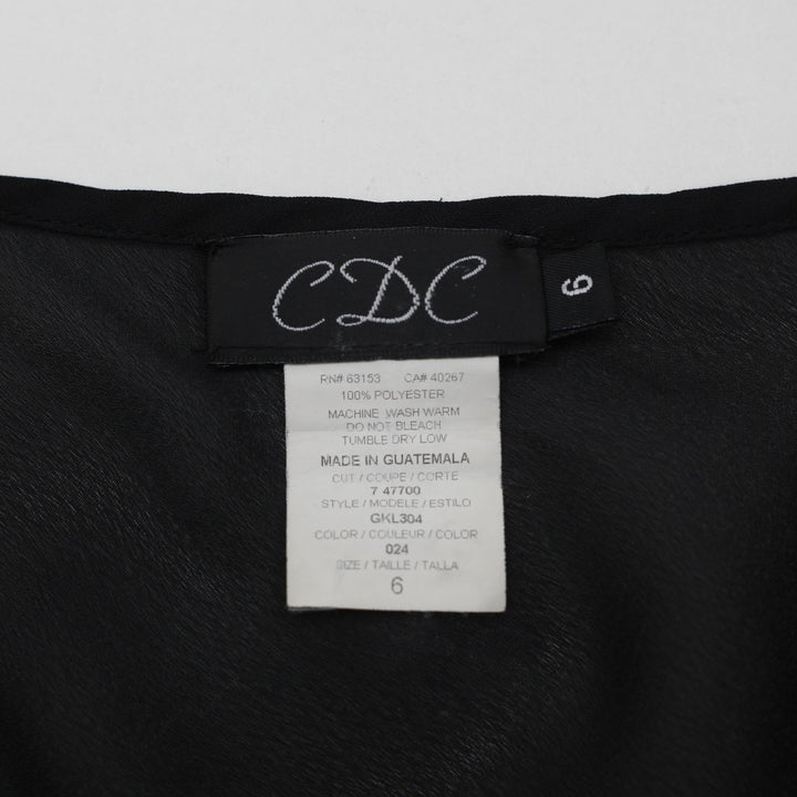 Y2K Ladies CDC Black Chiffon Mesh Cami Strappy Top Size 6